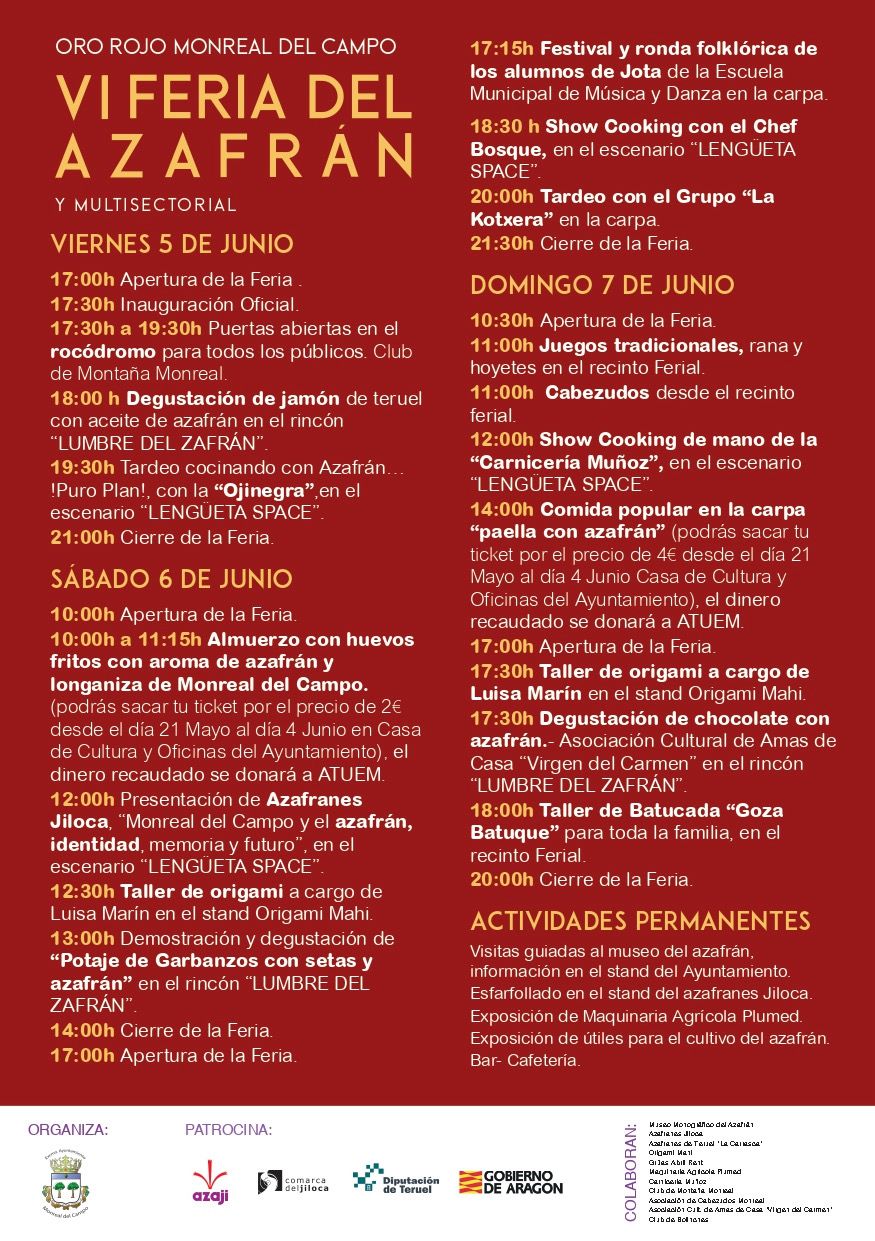 Program for the 6th Saffron Fair
